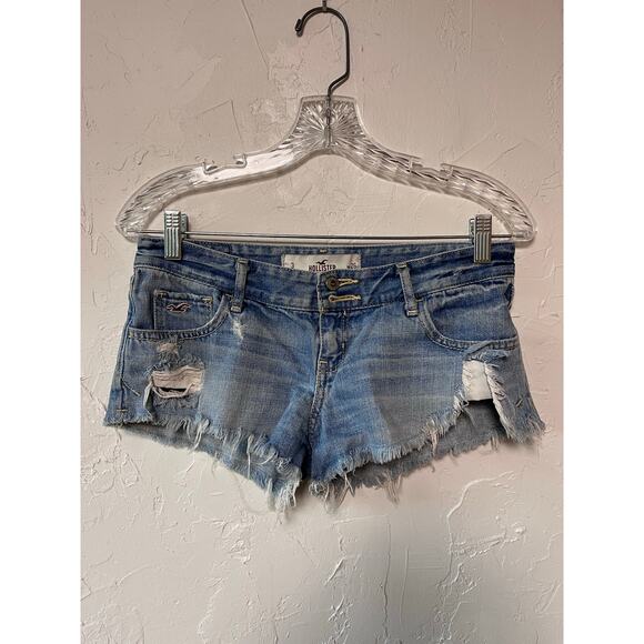 Y2K Hollister Lowrise Jean Shorts Sz 26 - Picture 1 of 4